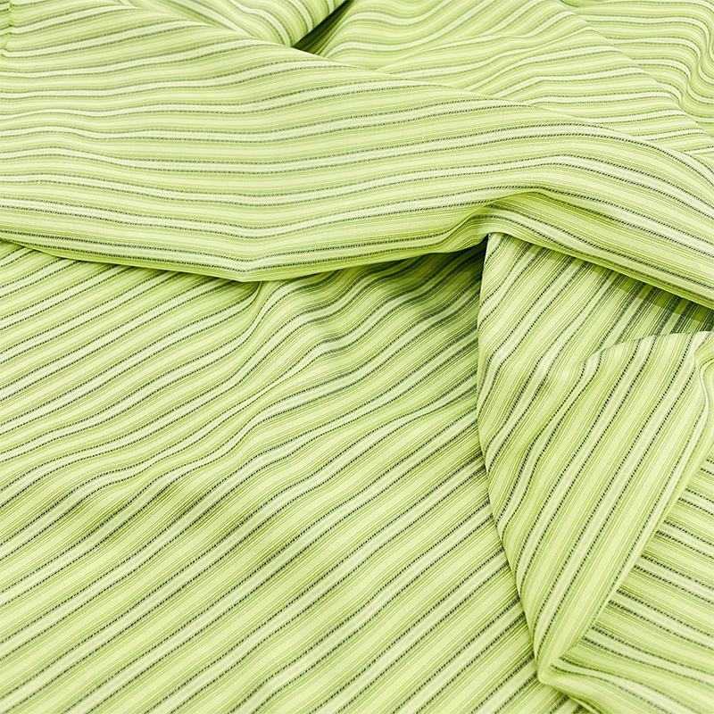 2023 New Polyester Cotton Blended Striped Fabric Summer Popular Color Series Women's Wear Brand SHEIN Special Supply Fabric