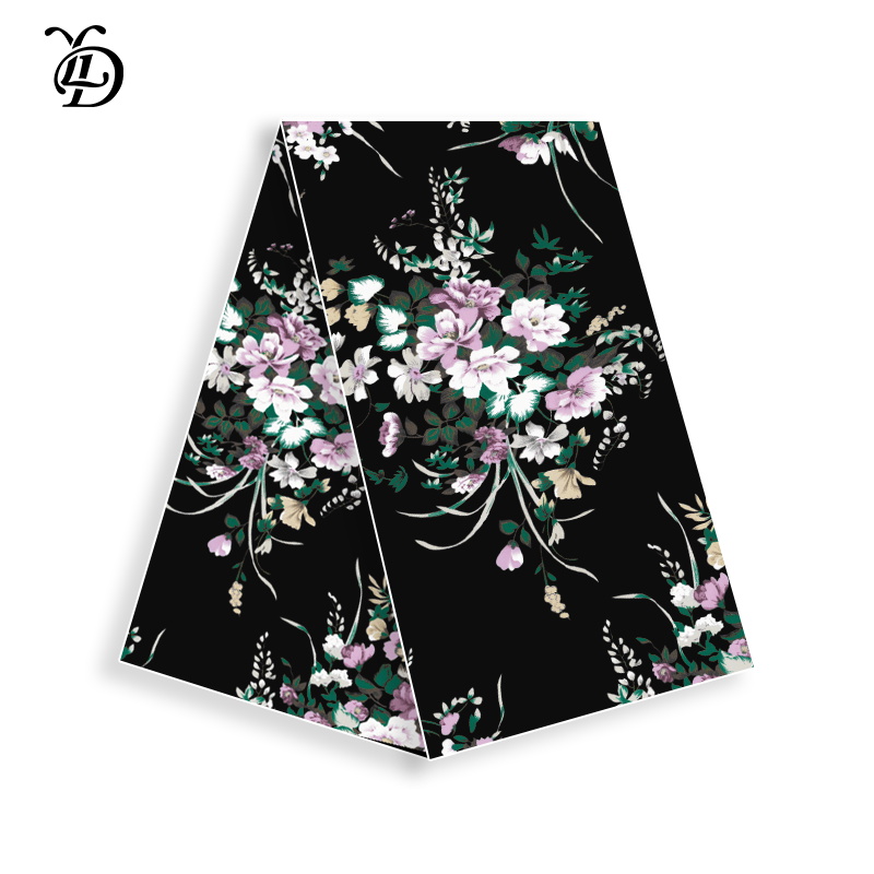 2023 New Fashion Printed Fabric Spring Summer Polyester Stretch Floral Dress Fabric [SY802]